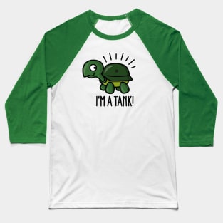 I'm a tank - funny turtle with army helmet (dark) Baseball T-Shirt